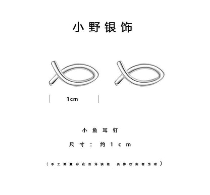 Earring Silver Sterling Fish