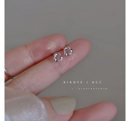 Sterling Triangle Twisted Silver Earring