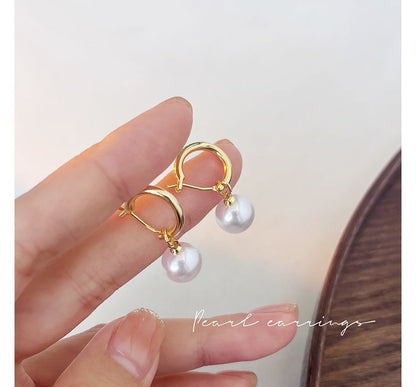 Pearl Silver Sterling Faux Earring Dangle
