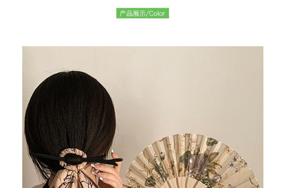 / Hand Chinese Fan Character Traditional Scrunchie