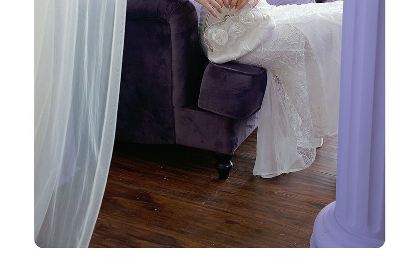 Cap-Sleeve Stand Collar Lace Maxi Mermaid Dress