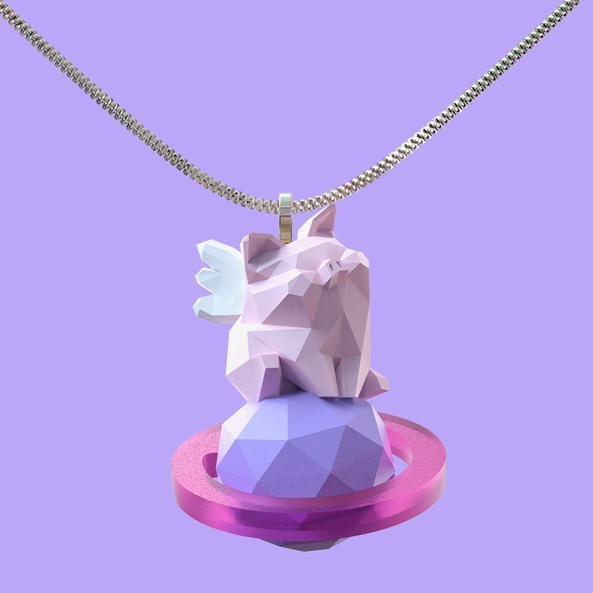 Planet Pig Necklace