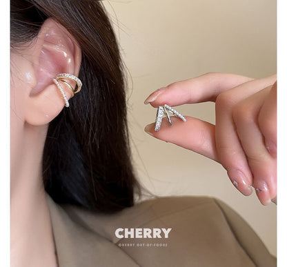 Cuff Ear Rhinestone Layered