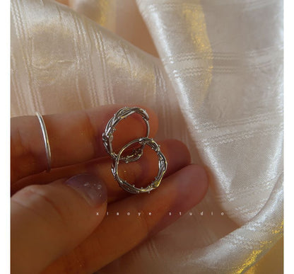 Earring Hoop Sterling Silver Thorn