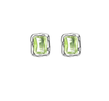 Sterling Rectangle Stud Earring Silver