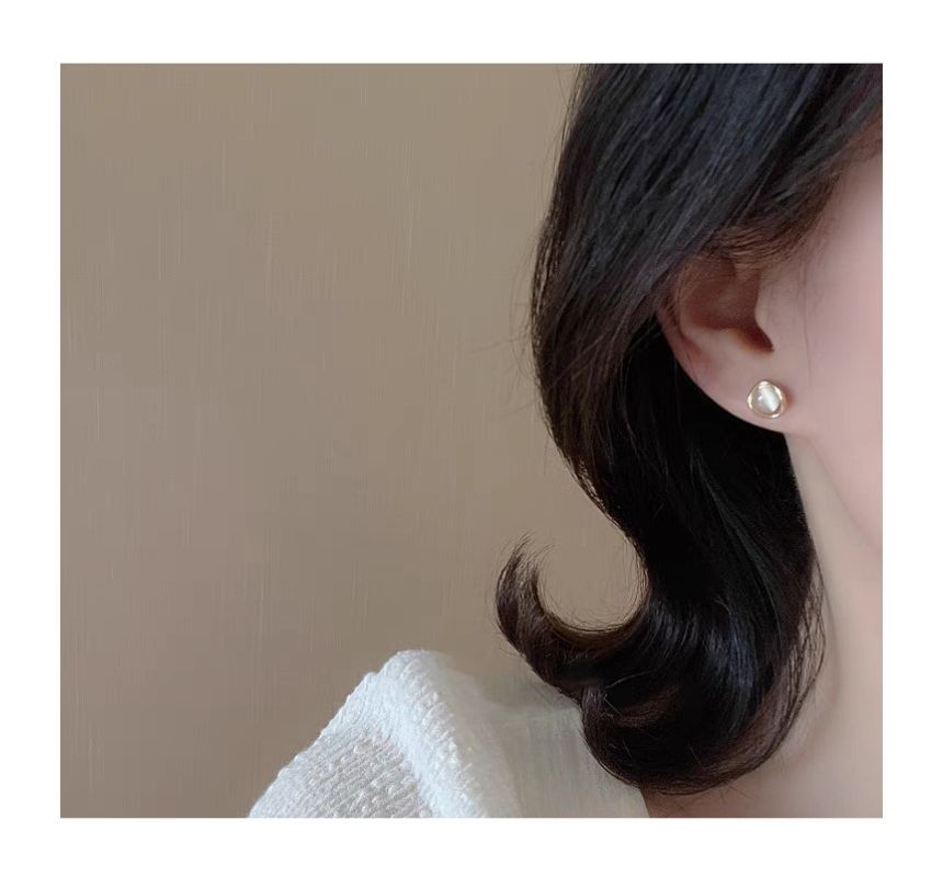 Cat Earring Eye Stud Stone Faux Alloy
