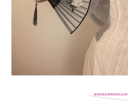 Foldable Fabric Fan Designs) Hand (Various Floral