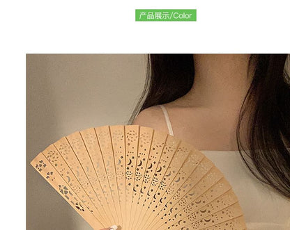 Foldable Fan Wooden Cutout Hand