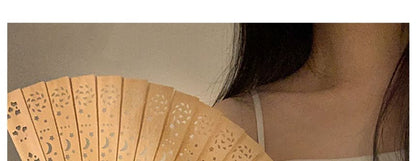 Foldable Fan Wooden Cutout Hand