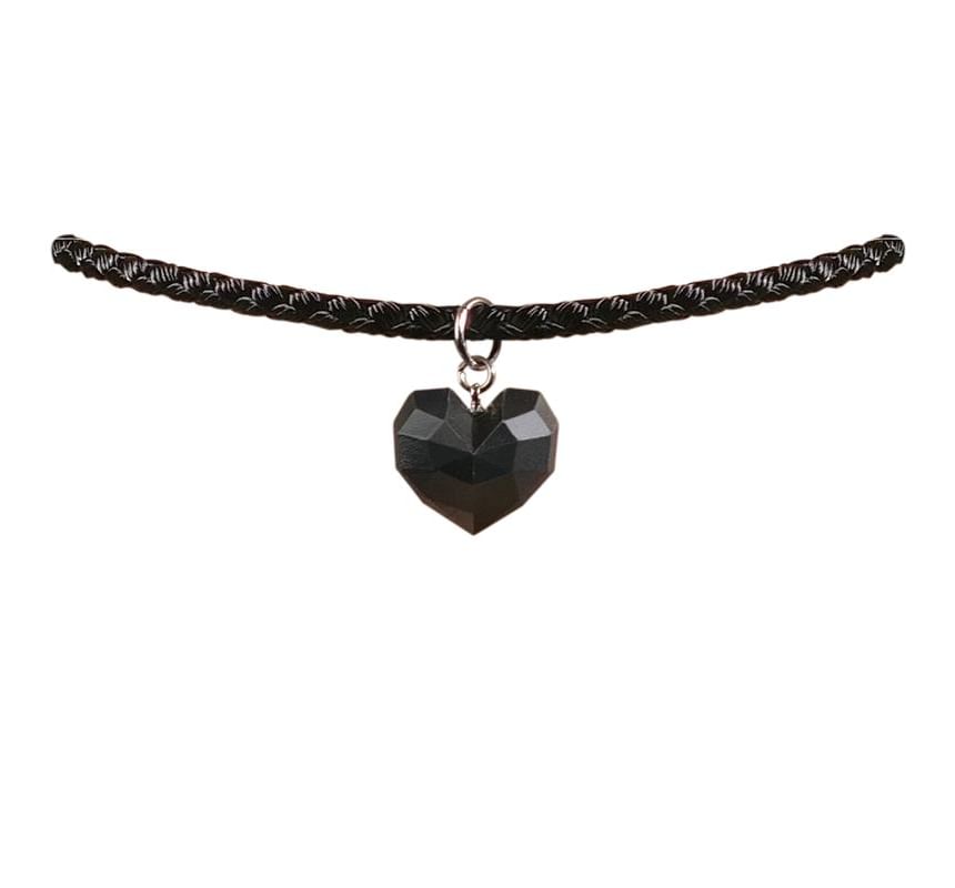 Heart Pendant Cord Choker