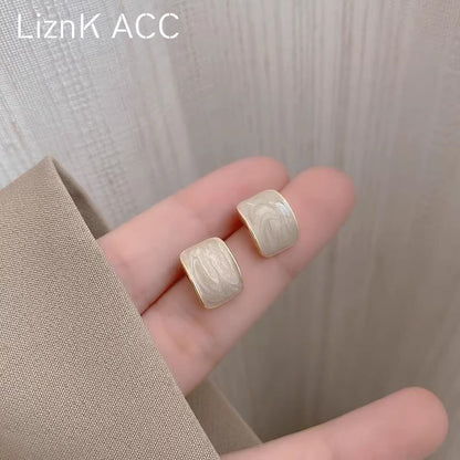 Alloy Earring Glaze Stud