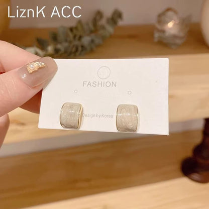 Alloy Earring Glaze Stud