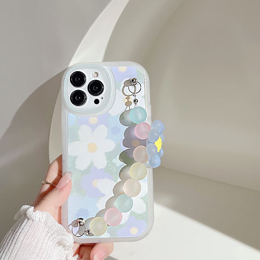 Floral Case Strap Phone