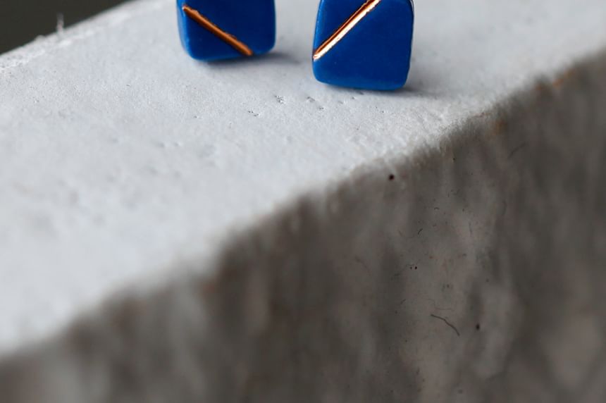 Square Stud Earring Ceramic