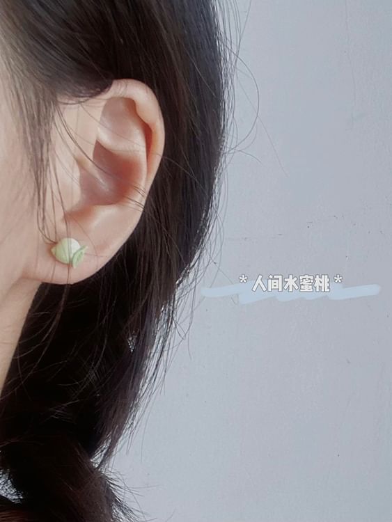 Peach Ceramic Earring Stud