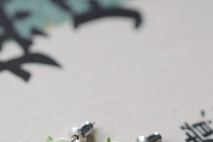 Peach Ceramic Earring Stud