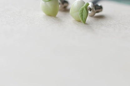 Peach Ceramic Earring Stud
