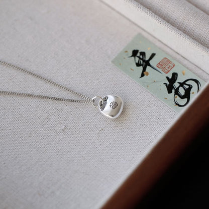 Necklace Lock Pendant Silver