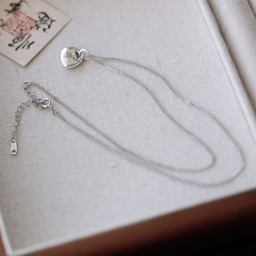 Necklace Lock Pendant Silver
