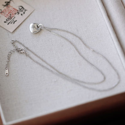 Necklace Lock Pendant Silver