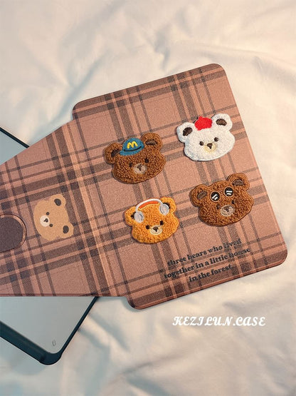 Plaid Case Bear iPad