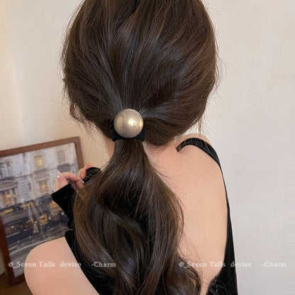 Hair Tie Faux Set Pearl /