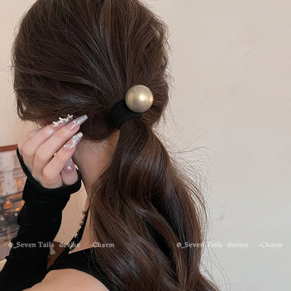 Hair Tie Faux Set Pearl /