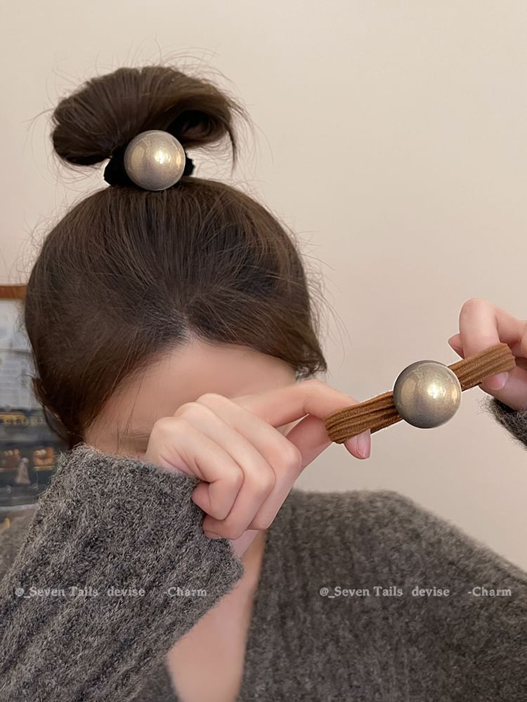Hair Tie Faux Set Pearl /