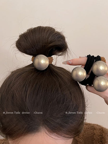 Hair Tie Faux Set Pearl /