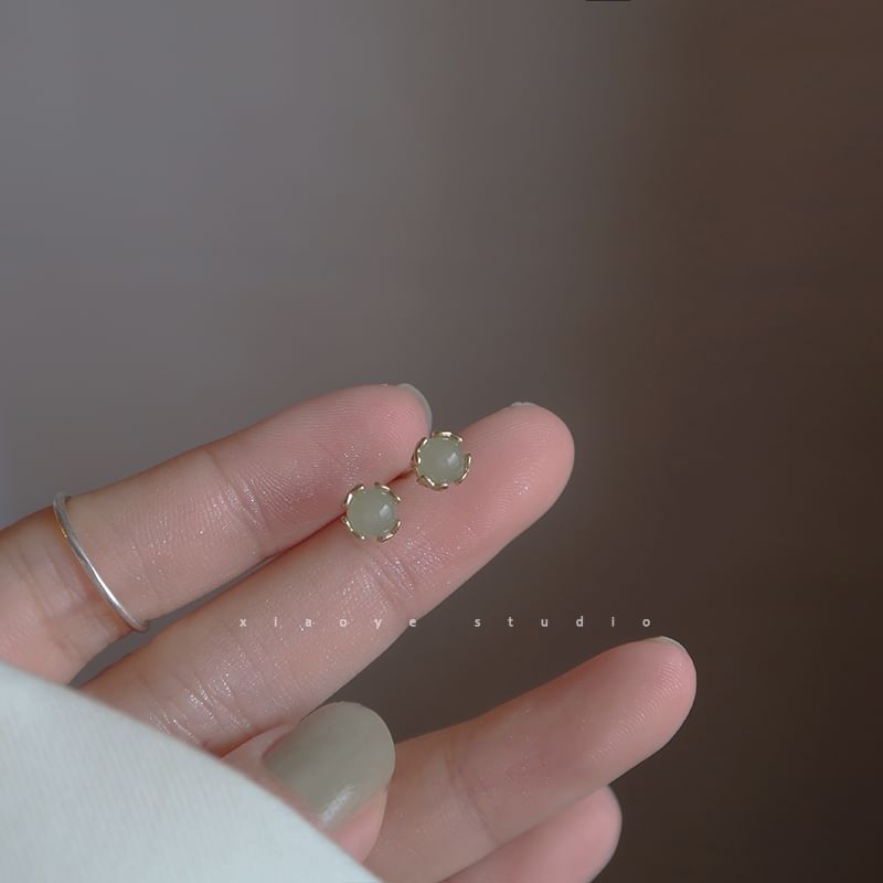 Bead Sterling Earring Stud Silver