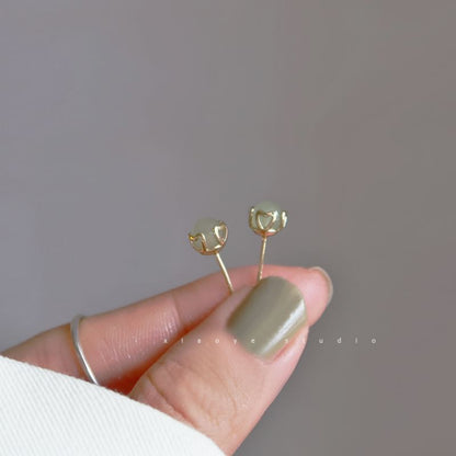 Bead Sterling Earring Stud Silver