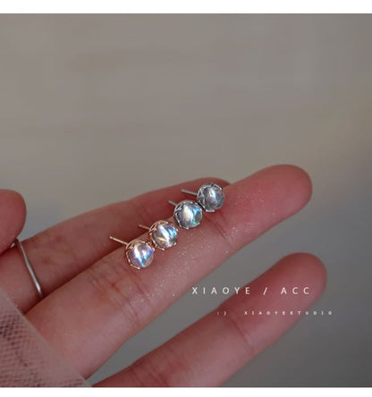 Stud Faux Earring Silver Sterling Gemstone