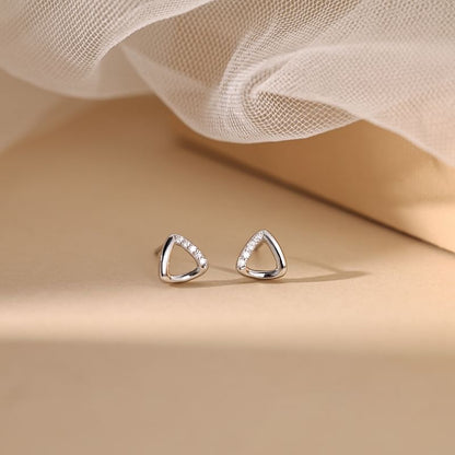 Stud Rhinestone Sterling Geometric Silver (Various Designs) Earring