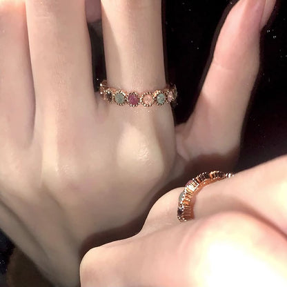 Gemstone Open Faux Ring