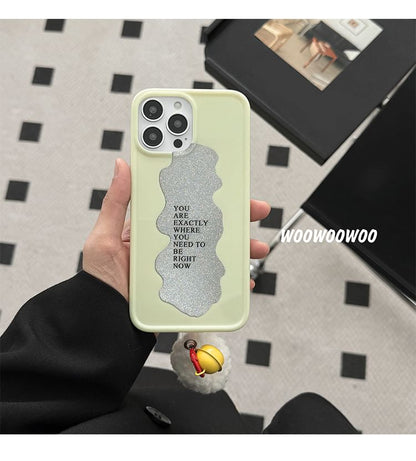 Lettering Pom Phone Bell Case