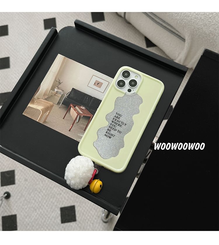Lettering Pom Phone Bell Case