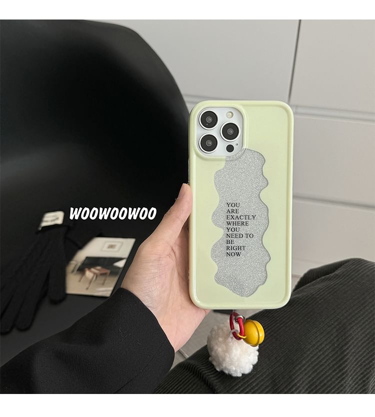 Lettering Pom Phone Bell Case