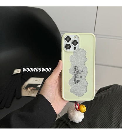 Lettering Pom Phone Bell Case