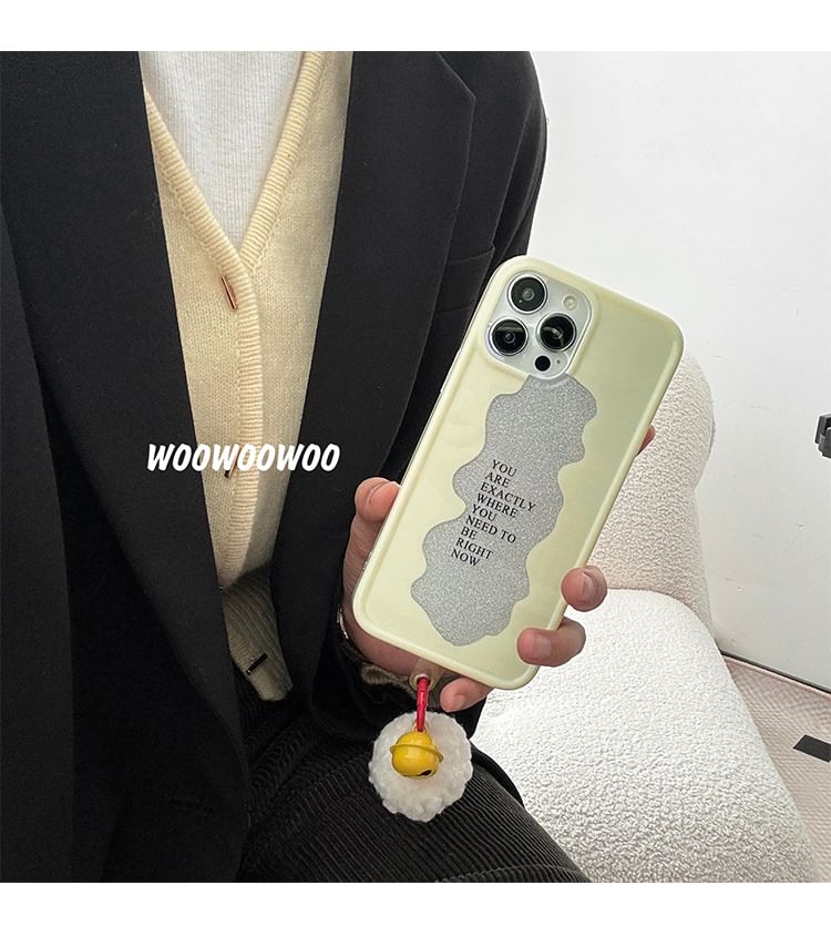 Lettering Pom Phone Bell Case
