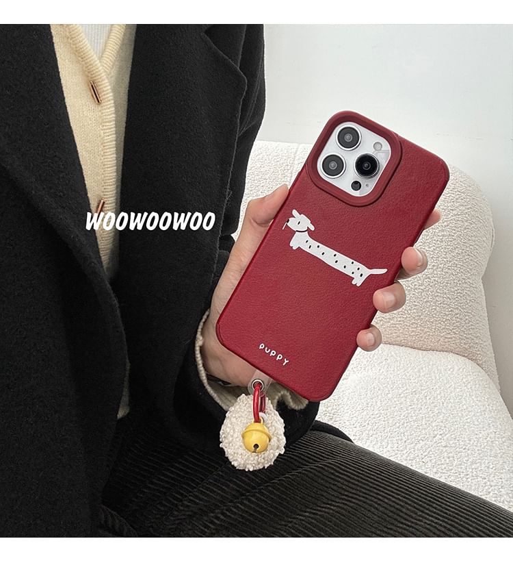 Bell Case Dog Pom Phone