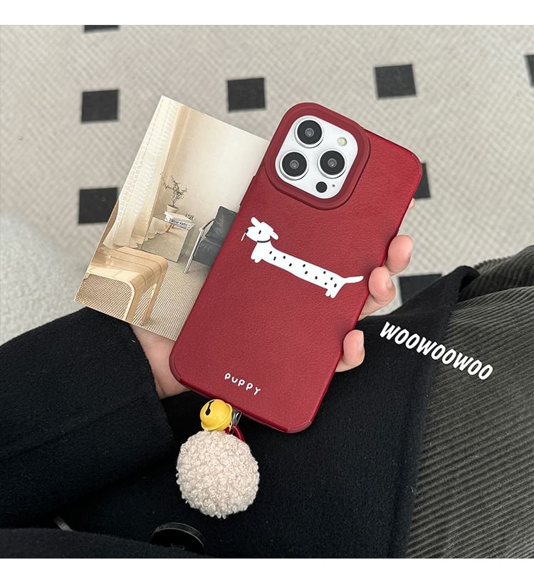 Bell Case Dog Pom Phone