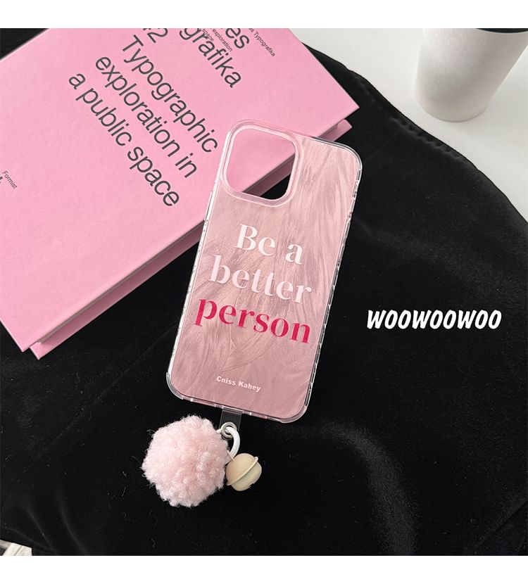 Bell Pom Case Lettering Phone
