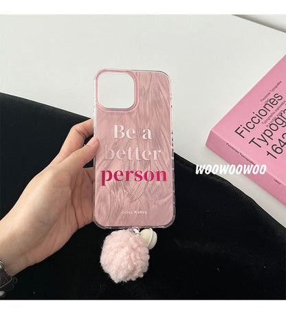 Bell Pom Case Lettering Phone