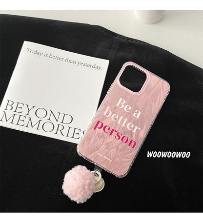 Bell Pom Case Lettering Phone