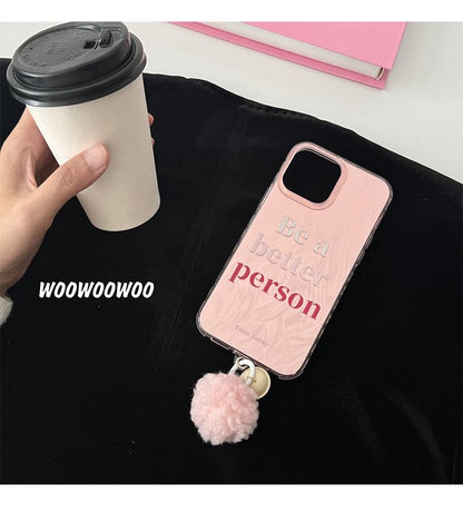 Bell Pom Case Lettering Phone