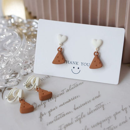 Cheese Earring Alloy Donut / Drop