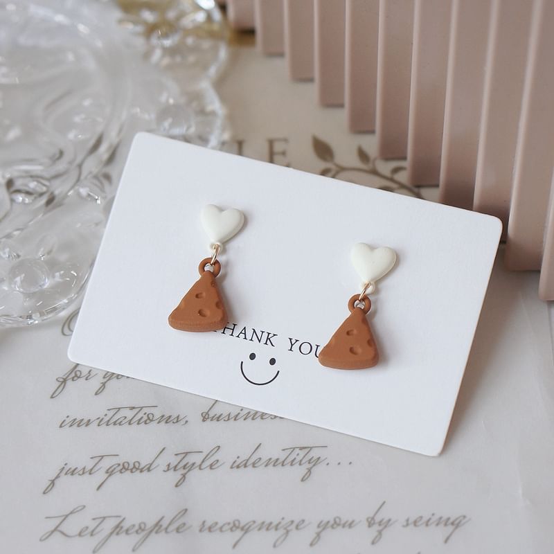 Cheese Earring Alloy Donut / Drop