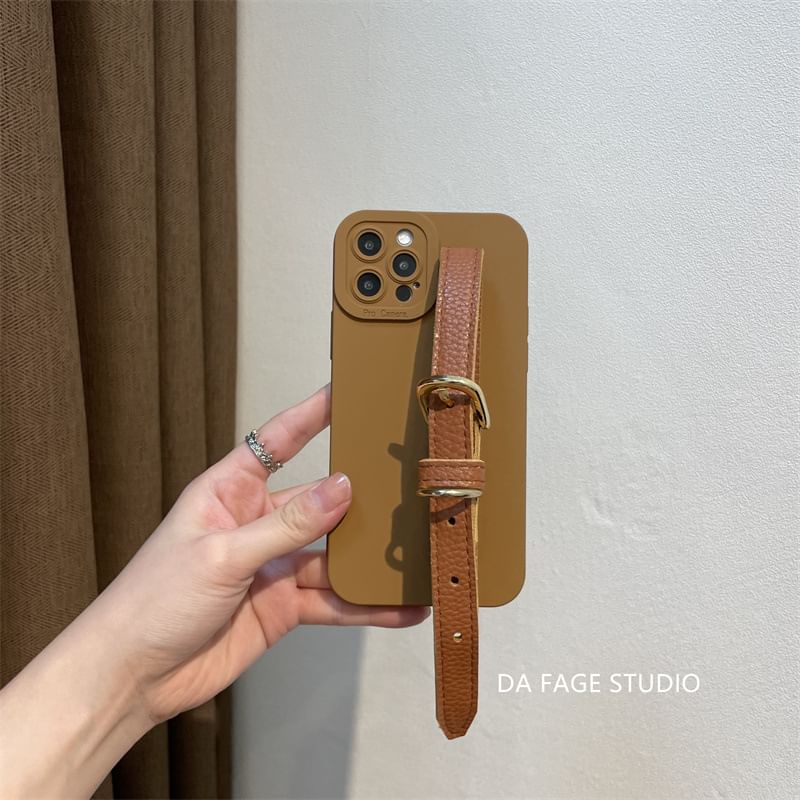 Phone Faux Case Strap Pearl