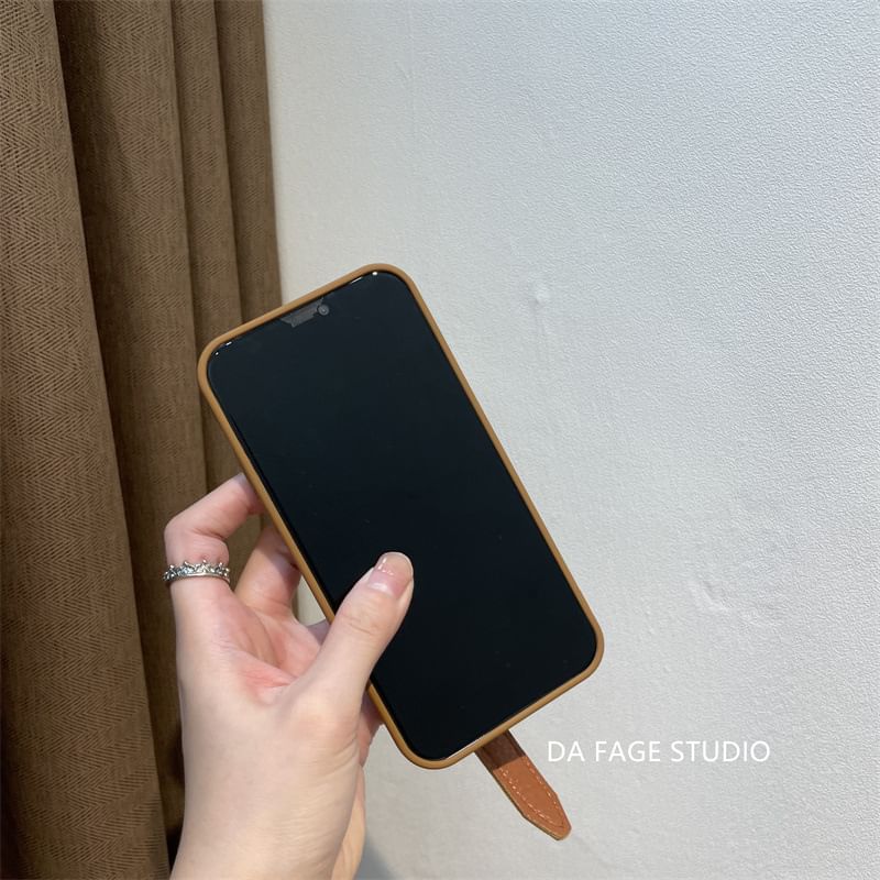 Phone Faux Case Strap Pearl