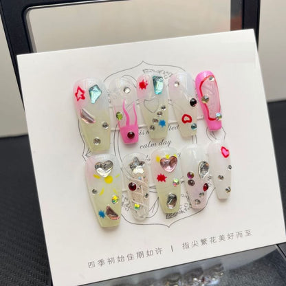 Strass-Press-On-Nägel